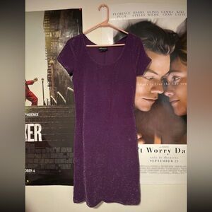 No Boundaries Sparkling Purple Mini Dress